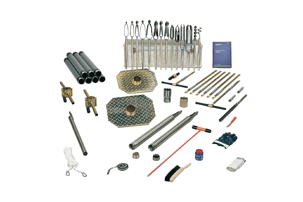 Hand-operated bailer boring auger set 7m