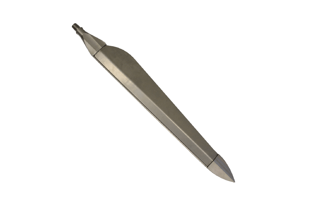 Veenboor, onderstuk, con. schroefdraad, 50 cm