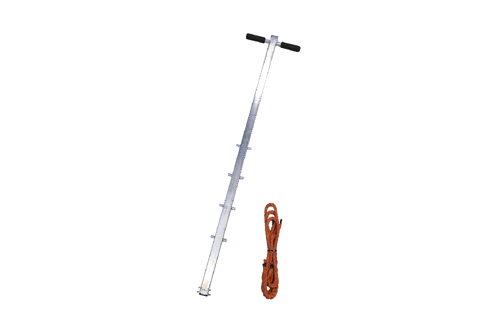 Lever beam with rope catcher