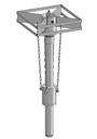 Frame for free-fall core sampler