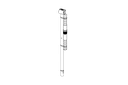 Handle, normal, 60 cm, det. grip, c.sc. - folded