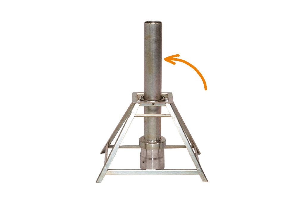 Guide cylinder for drop weight RAW