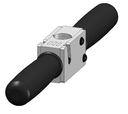 Push-/pull handle, Ø 25.4 mm