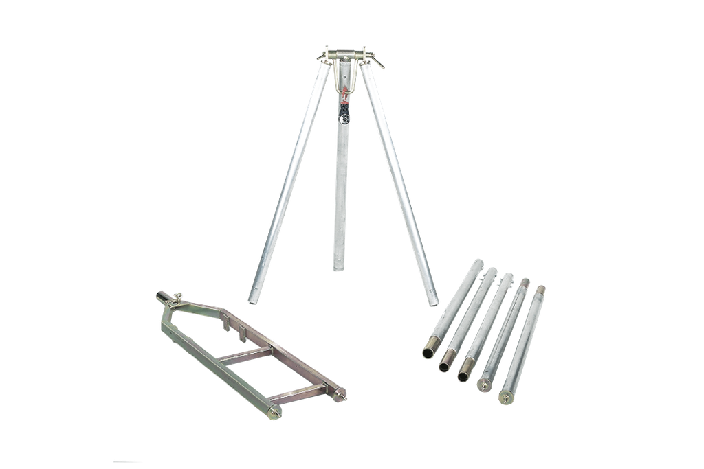 Aluminium tripod, cap 20 kN (2000 kgf)