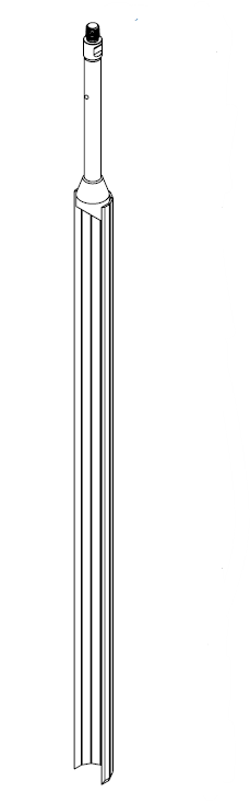 Gouge auger, bottom, 100 cm, c.sc.,Ø60mm