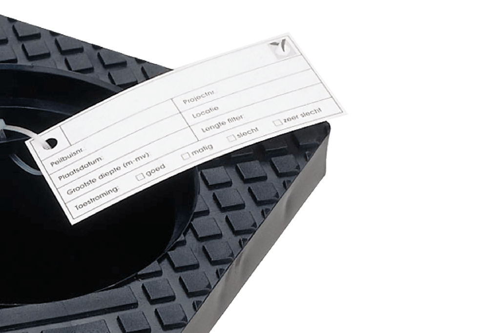 Monitoring well labels, 100x