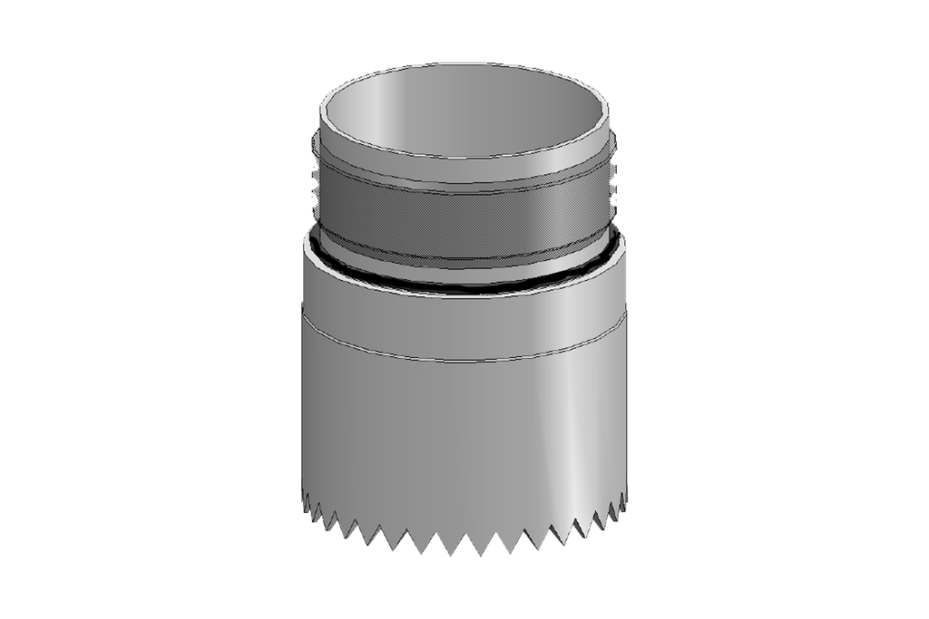 Casing shoe, Ø 125 mm, with notches