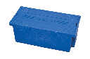 Monitoring well cover, brick, blue